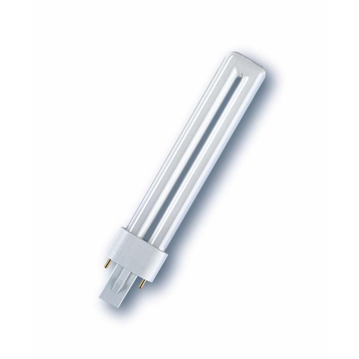 Лампа люминесцентная LEDVANCE, G23 (2-штырьковый), 9 Вт, 600 лм, 2700 К, свечение тёплое белое