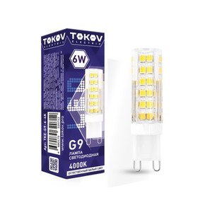 Лампа светодиодная Tokov Electric, G9, 6 Вт, 4000 К, свечение белое