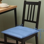 Сидушка на стул Этель Freedom 42х42 см, цвет синий, лён 56%, хлопок 44% 405 г/м2 - фото 10020225