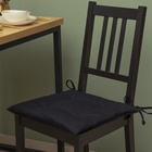 Сидушка на стул Этель  Freedom 42х42 см, цв.чёрный, лён 45%, хл. 55% 395 г/м - фото 321599266