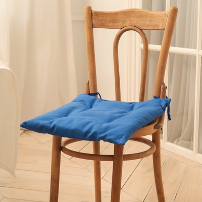 Подушка на стул «Этель» Minimalist design, 42×42 см, синяя