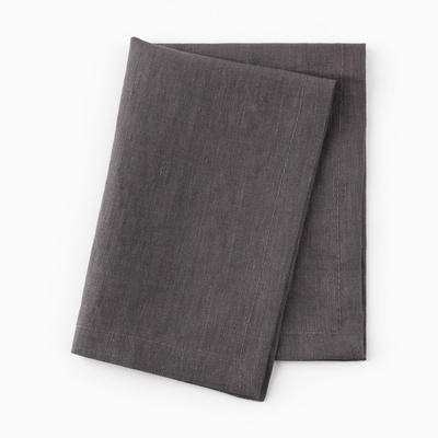 Салфетка «Этель», серая, 30×40 см,100% лён 170 г/м²