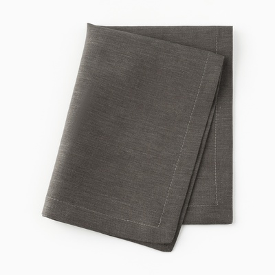 Салфетка «Этель», серая, 30×40 см,100% лён 170 г/м²