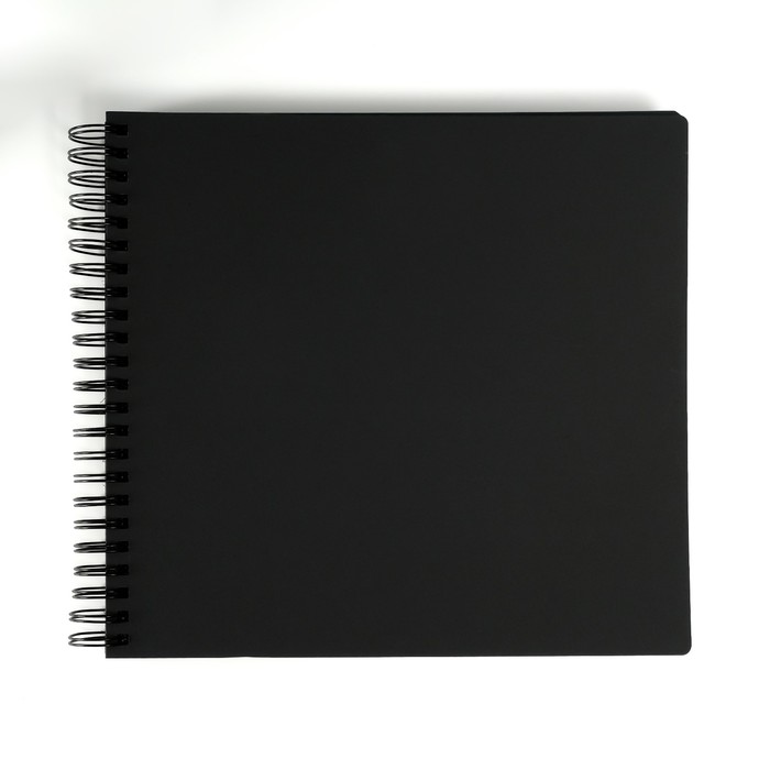 Фотоальбом BRAUBERG Black Line, размер 30х32 см, 48 черных листов