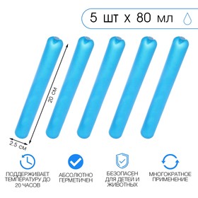Аккумулятор холода "Мастер К", 80 мл, 20 х 2.5 см, набор 5 шт