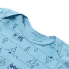 Боди детское с длинным рукавом, цвет голубой/енот, рост 68 - фото 24077117