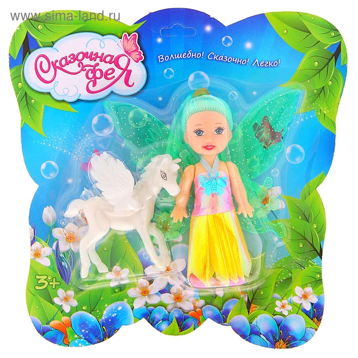 Кукла-малышка с лошадкой, цвета МИКС - Фото 1