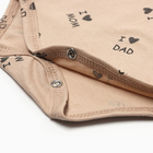 Боди детское с коротким рукавом, цвет бежевый, рост 80 - фото 24065903