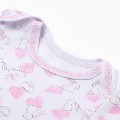 Боди для девочки с коротким рукавом, рост 68, белое