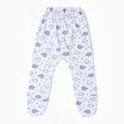 Ползунки детские, рост 68 см, белые, слоны 10360318