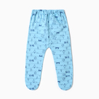 Ползунки детские, рост 74 см, голубые, еноты - Фото 4