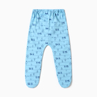 Ползунки детские, цвет голубой/енот, рост 80 см - Фото 1