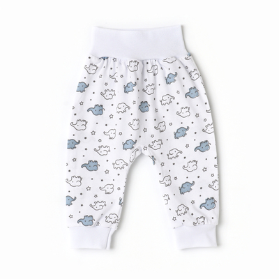 Ползунки (штанишки) детские «Антошка», рост 62 см, белые, слоны