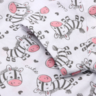 Футболка детская, цвет розовый/зебры, рост 80 - фото 24066139