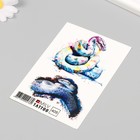 Татуировка на тело "Разноцветная змея" 10х15 см - фото 9744518