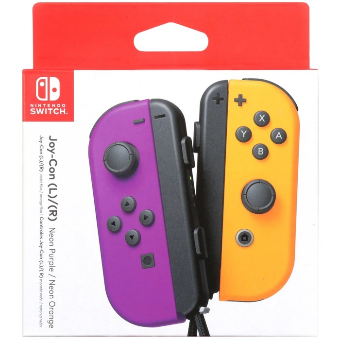Набор контроллеров Nintendo Joy-Con, беспр,вибр, для Nintendo Switch, фиолетовый, оранжевый