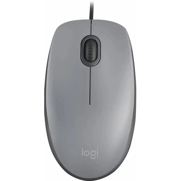 Мышь LOGITECH M110, проводная, оптическая, 1000 dpi, серая - Фото 1