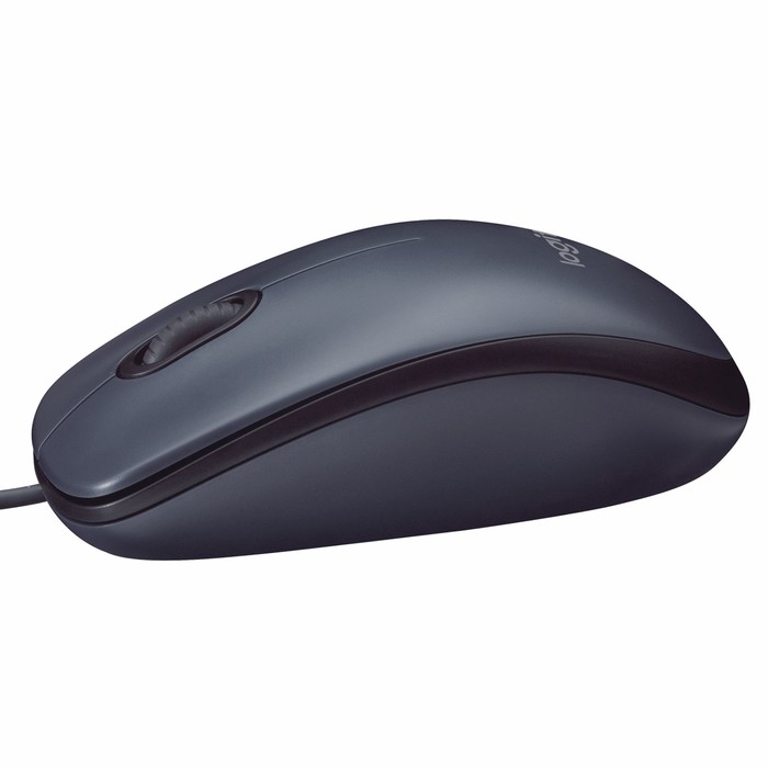 Мышь LOGITECH M90, проводная, оптическая, 1000 dpi, серая