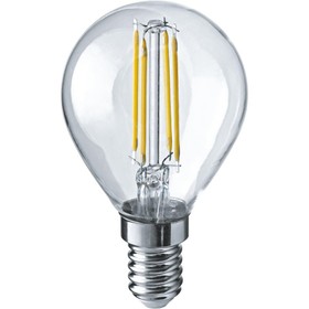 Лампа светодиодная филаментная ОНЛАЙТ, E14, 8 Вт, 800 лм, 4000 К, свечение белое