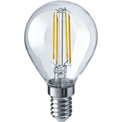 Лампа светодиодная филаментная ОНЛАЙТ, E14, 12 Вт, 1200 лм, 4000 К, свечение белое