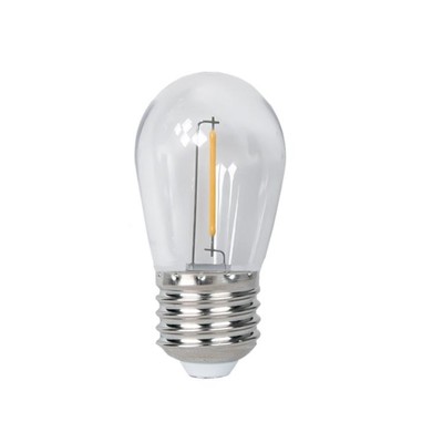 Лампа светодиодная филаментная JazzWay, E27, 1 Вт, 80 лм, 2700 К, свечение тёплое белое