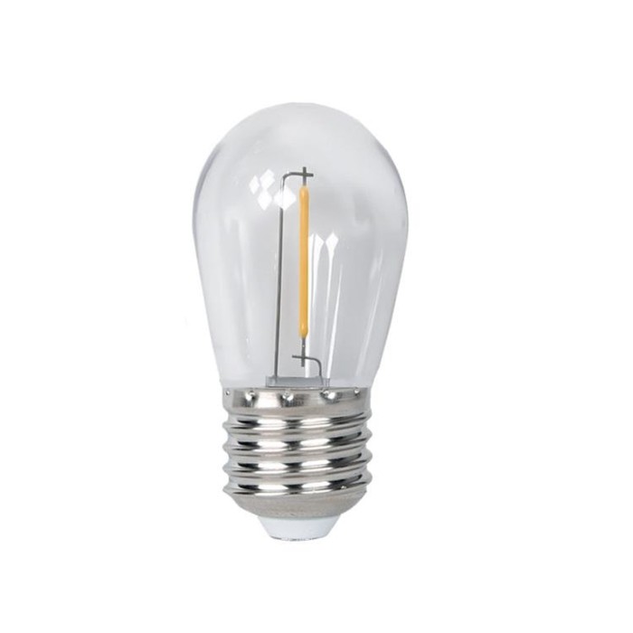 Лампа светодиодная филаментная JazzWay, E27, 1 Вт, 80 лм, 2700 К, свечение тёплое белое - Фото 1