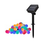Садовый светодиодный светильник ФАZА, SLR-G07-30M, шарики, солнечная батарея - фото 4326631
