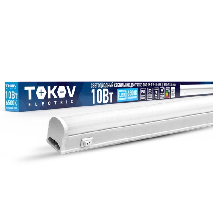 Светильник светодиодный Tokov Electric, ДБО Т5 10Вт, 6.5К, IP40 - Фото 1