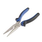 Длинногубцы ТУНДРА, CrV, никелированные, двухкомпонентные рукоятки, 200 мм - Фото 4