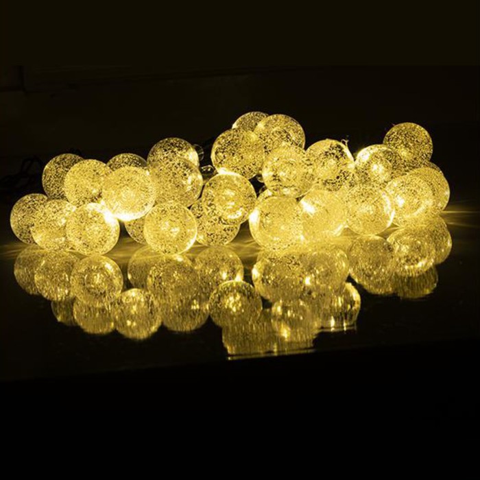 Садовый светодиодный светильник ФАZА, SLR-G05-30Y, шарики, солнечная батарея - Фото 1