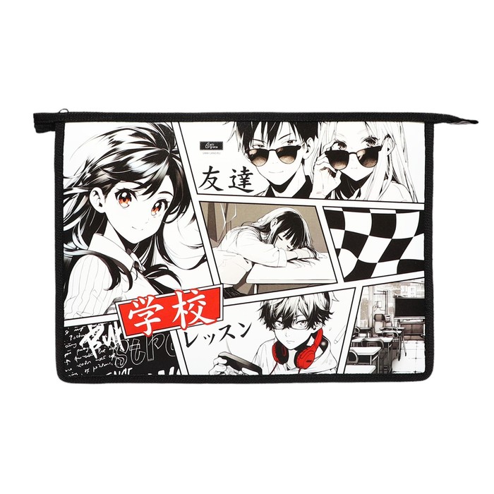 Папка для труда, А4, пластиковая, 23×32.5×5.5 см «Аниме» - Фото 1