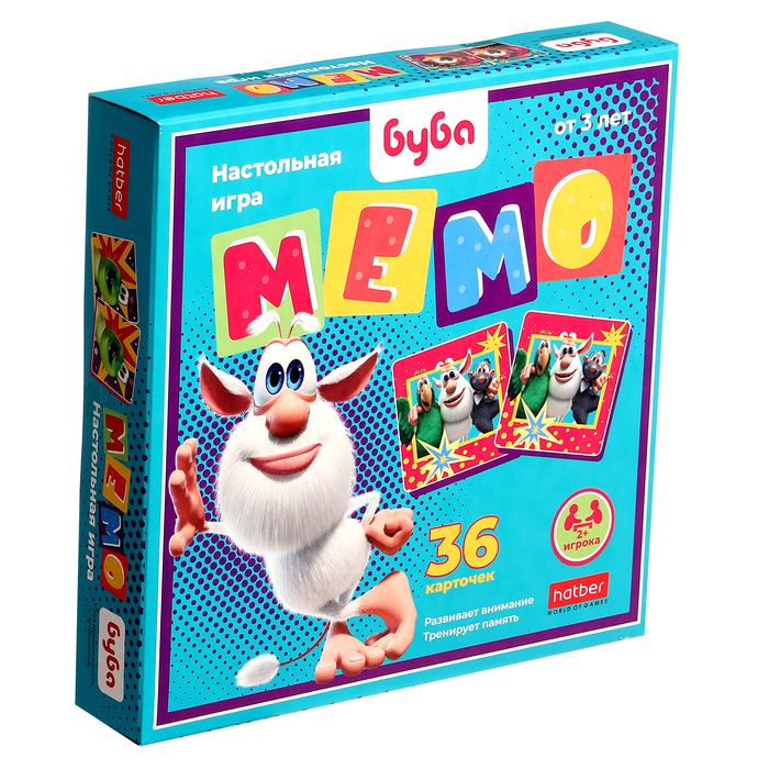 Настольная игра «Мемо. Буба», 36 карточек, от 2 игроков, 3+