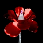 Аромалампа-светильник ваза "Красные лютики", h=38 см ( подсветка LED 3*RGB) микс (220В) - Фото 4
