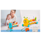 УЦЕНКА Музыкальная каталка на веревке «Гусеница», световые и звуковые эффекты 10505474