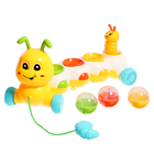 УЦЕНКА Музыкальная каталка на веревке «Гусеница», световые и звуковые эффекты 10505474