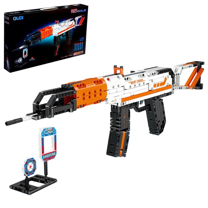 УЦЕНКА Конструктор Оружие «АК-47», стреляет мягкими пулями, 533 детали - Фото 1