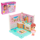 Пластиковый домик для кукол «В гостях у Молли» кухня, с куклой и аксессуарами, уценка - фото 2761520