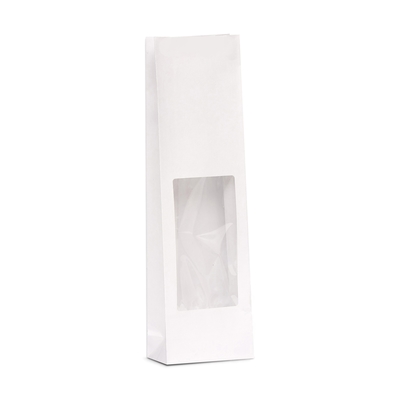Пакет бумажный, фасовочный, двухслойный "Белый" 7 х 3,5 х 23 см