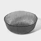 Тарелка стеклянная суповая «Вулкан», d=17,5 см, графит - Фото 2