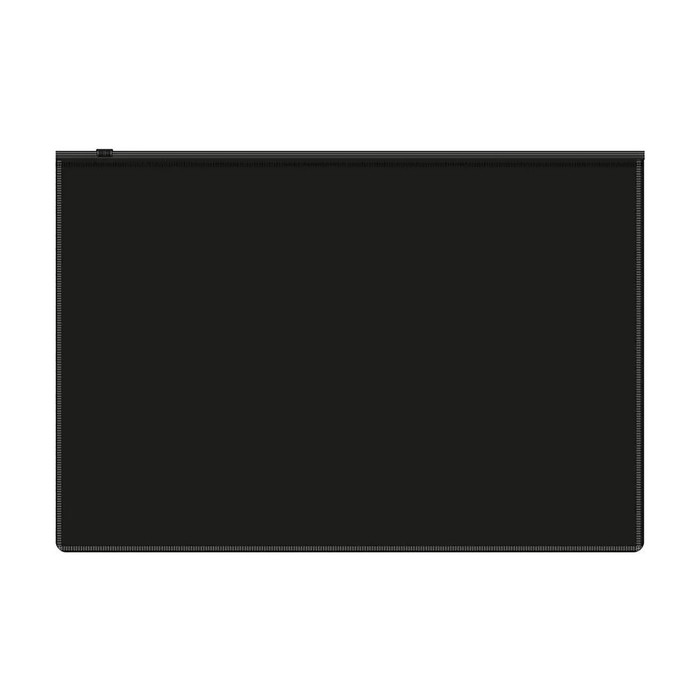 Папка-конверт на zip-молнии А4, 150 мкм, Calligrata, непрозрачная, черная - Фото 1