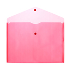 Папка-конверт на кнопке А4, 150 мкм, Calligrata Standard, прозрачная, красная - Фото 3