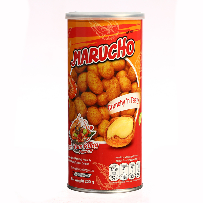 Жареный арахис Marucho в глазури со вкусом Том Ям с креветками 200 г