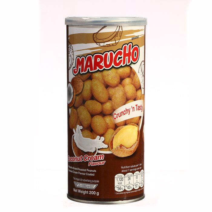 Жареный арахис Marucho в глазури со вкусом кокосового крема и пандана 200 г