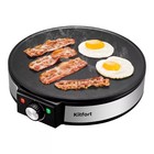 Блинница электрическая Kitfort КТ-1678, 1200 Вт, d=30 см, чёрно-серебристая - фото 24485576