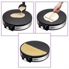 Блинница электрическая Kitfort КТ-1678, 1200 Вт, d=30 см, чёрно-серебристая - фото 24031462