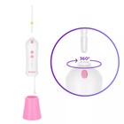 Ирригатор Kitfort КТ-2958-1, портативный, 200 мл, 4 режима, 3 насадки, от АКБ, бело-розовый 10422584 - фото 16422735