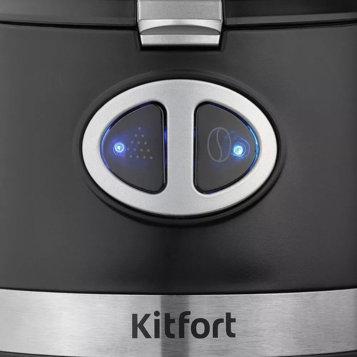Кофеварка Kitfort КТ-796, капельная, 800 Вт, 0.42 л, чёрно-серебристая