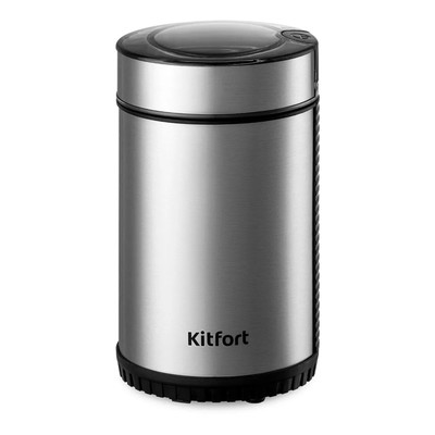 Кофемолка Kitfort КТ-7109, электрическая, ножевая, 150 Вт, 40 г, серебристо-чёрная