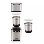 Кофемолка Kitfort КТ-7120, электрическая, ножевая, 200 Вт, 70 г, серебристо-чёрная - фото 51553551 Кофемолка Kitfort КТ-7120, электрическая, ножевая, 200 Вт, 70 г, серебристо-чёрная - фото 51553551