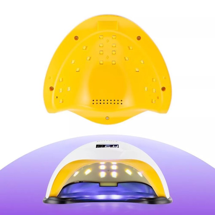 Лампа для гель-лака Kitfort КТ-3153, UV+LED, 24 диода, 10/30/60/99 c, бело-жёлтая